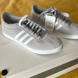 Gray and White Adidas. Size 8